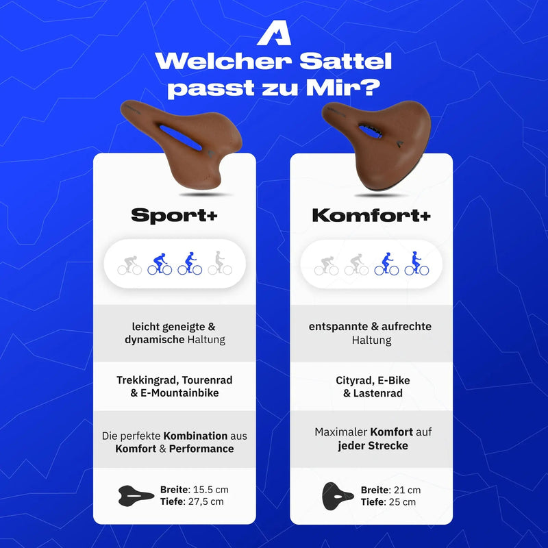 Alpensattel 3.0 Komfort+ Braun - Alpensattel.de