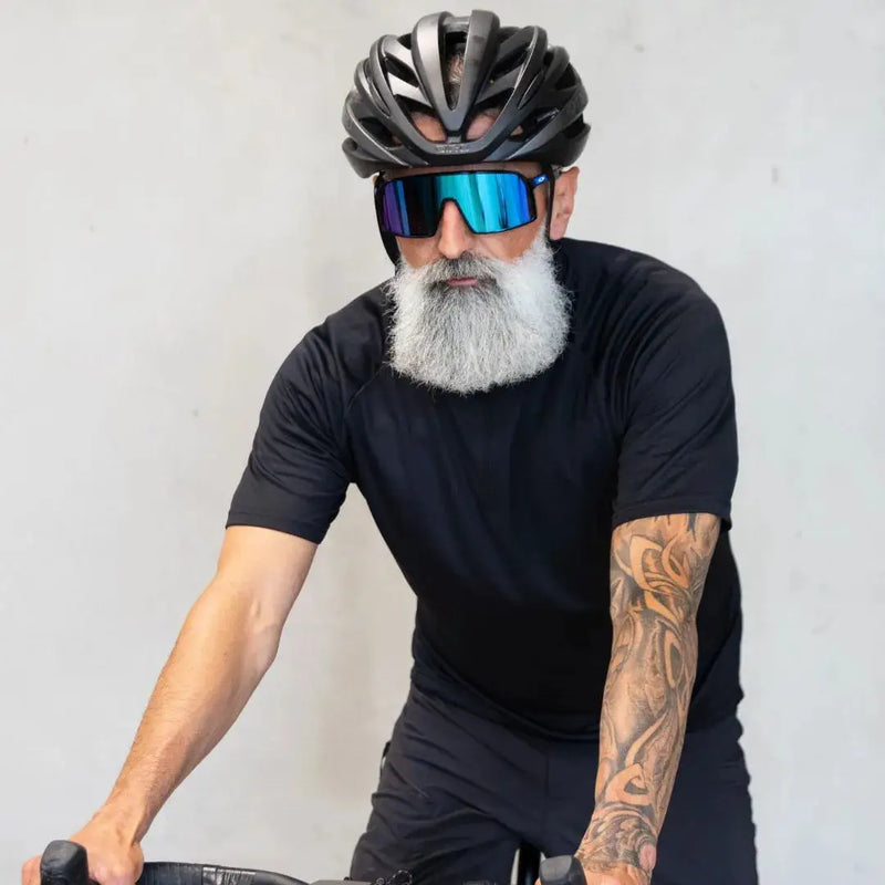 Alpensattel Radtrikot Halfzip