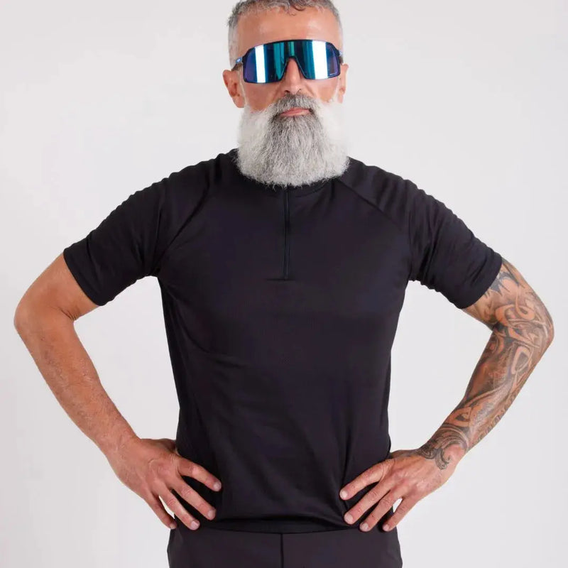 Alpensattel Radtrikot Halfzip
