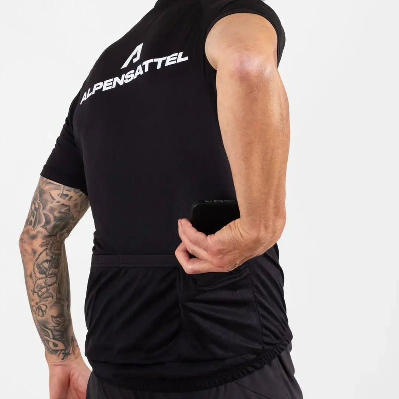 Alpensattel Radtrikot Halfzip