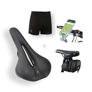 Race+ & Gepolsterte Radunterwäsche & Handyhalterung & Satteltasche