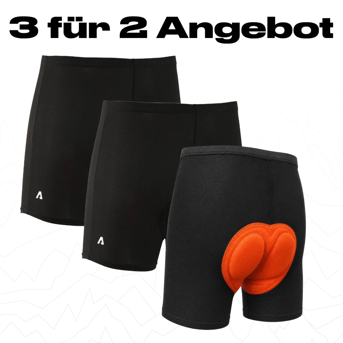 3er Set Gepolsterte Radunterwäsche - Alpensattel.de