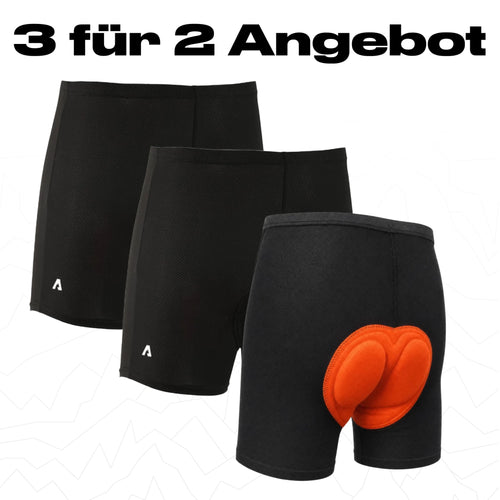 3er Set Gepolsterte Radunterwäsche