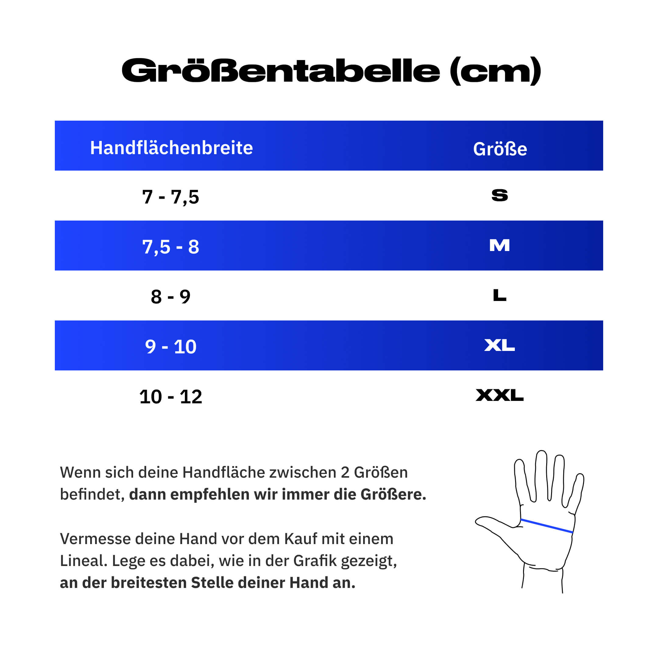 Größentabelle