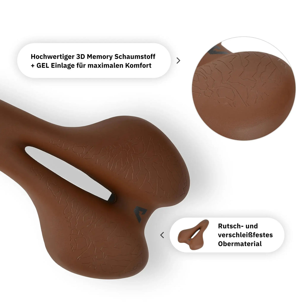 Alpensattel Sport+ Braun 3D Memory