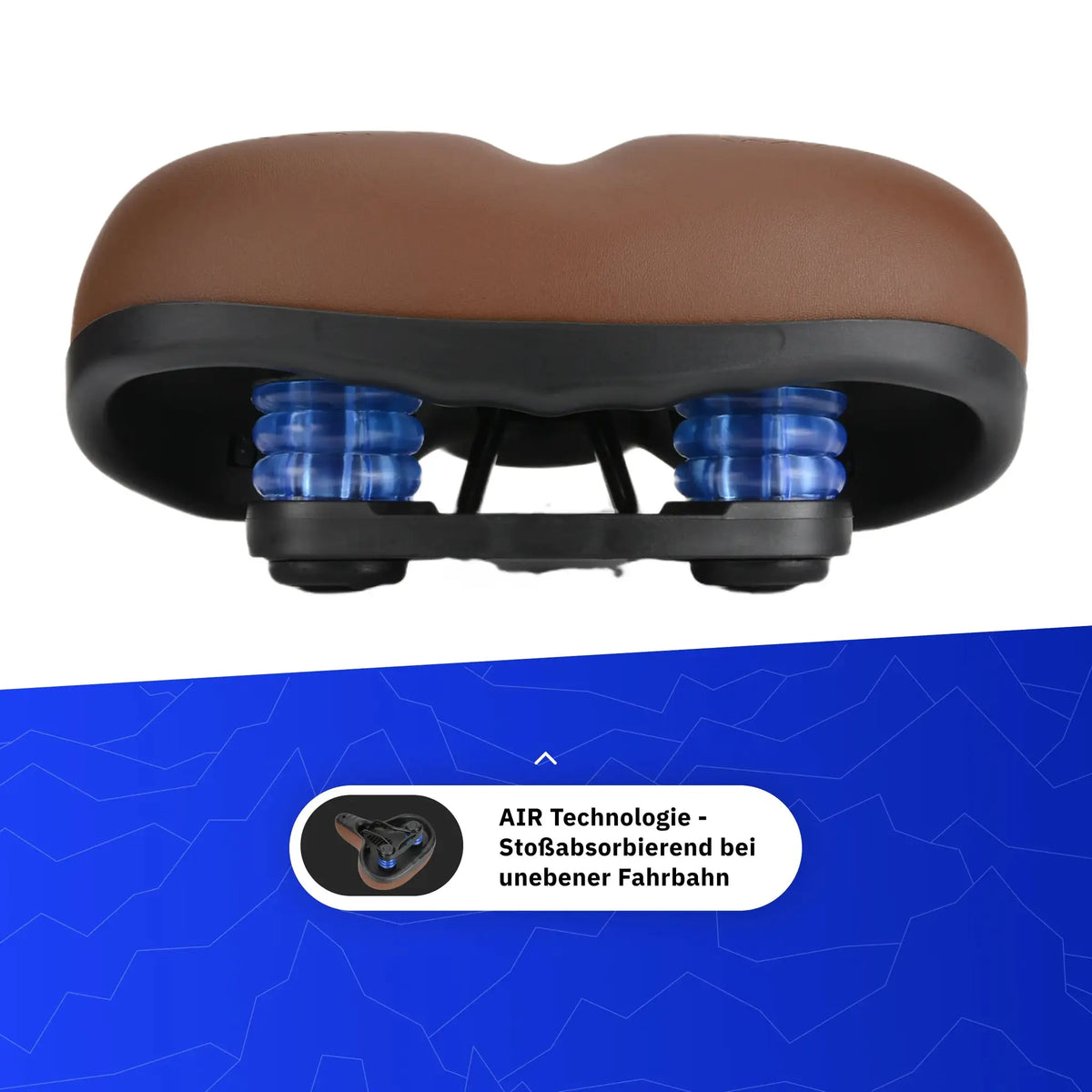 Alpensattel Komfort+ Braun AIR Technologie Stoßabsorbierend 