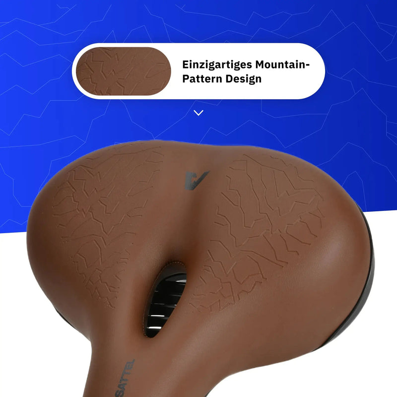 Alpensattel Komfort+ Braun Einzigartiges Mountain Design