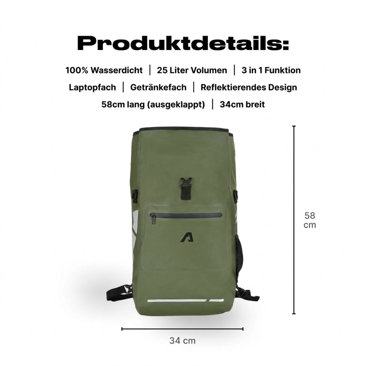 Alpensattel 3 in 1 Fahrradtasche - Alpensattel.de