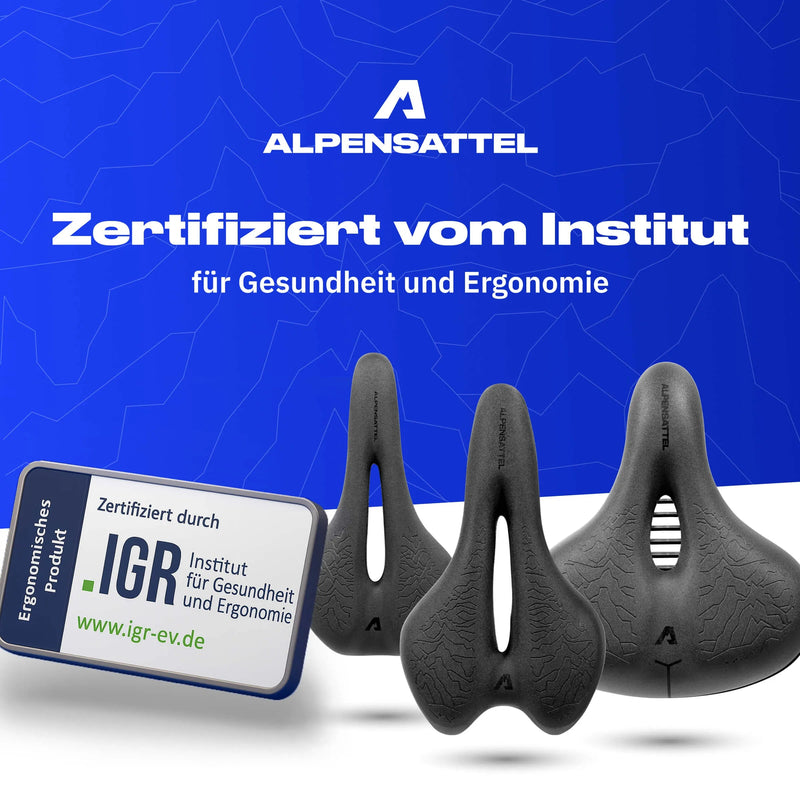 gesundheits fahrradsattel Alpensattel Komfort+ | AIR Federung bis 150kg