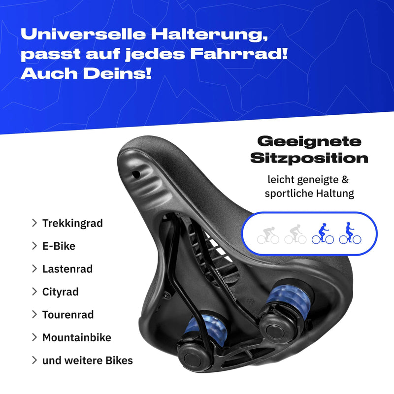warmer fahrradsattel Alpensattel Komfort+ | AIR Federung bis 150kg
