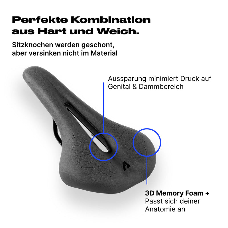 fahrradsattel weich oder hart Alpensattel 3.0 Race+ | Kein Taubheitsgefühl