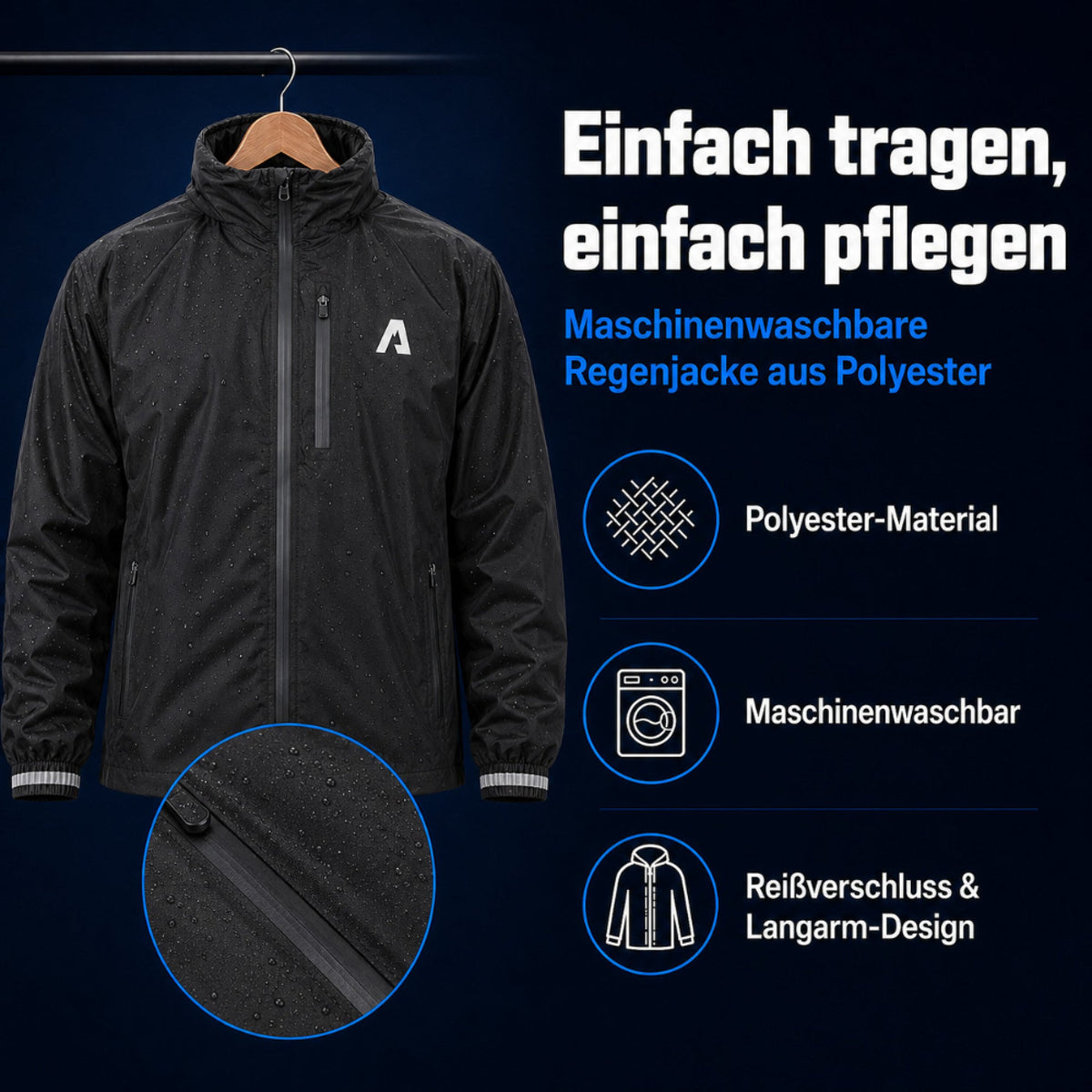 Alpensattel Rainshield - Wasserdichte Regenjacke - Alpensattel.de