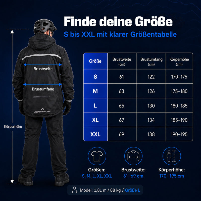 Alpensattel Rainshield - vedenpitävä sadetakki