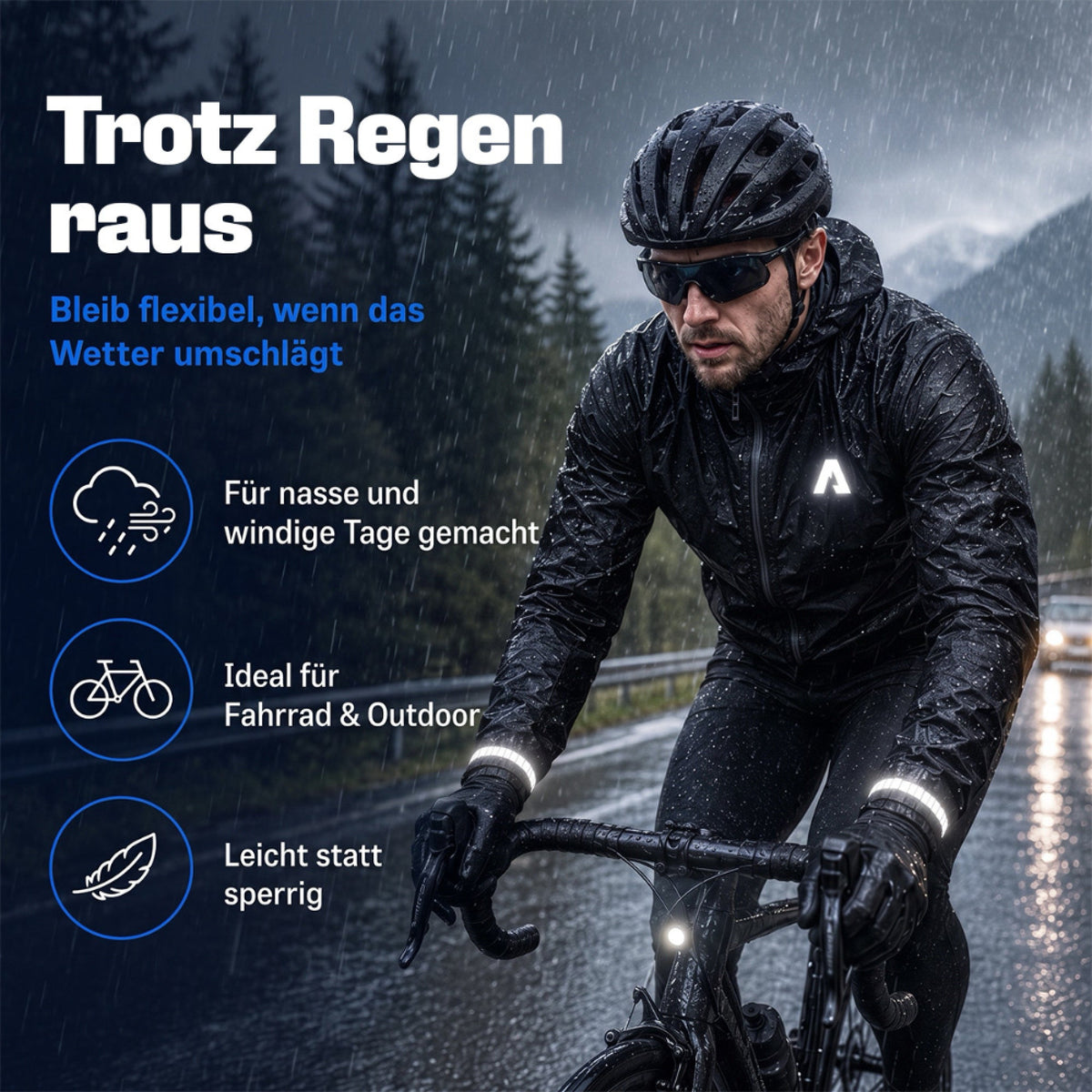 Alpensattel Rainshield - Wasserdichte Regenjacke - Alpensattel.de