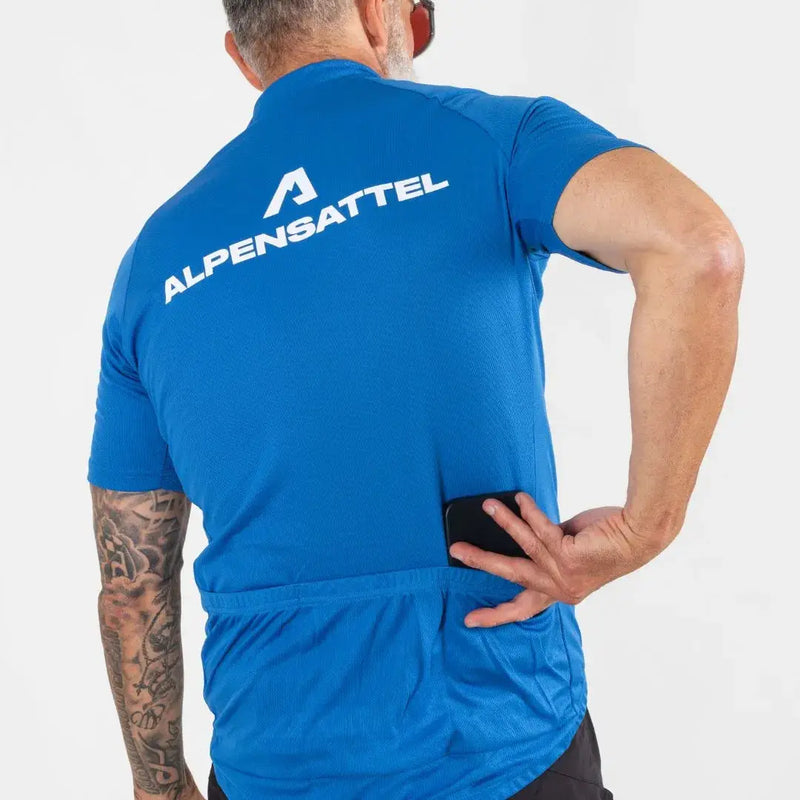 Alpensattel Radtrikot Halfzip