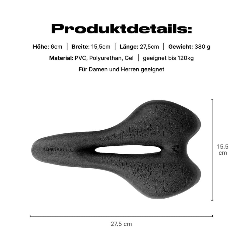 fahrradsattel für 120 kg Alpensattel 3.0 Sport+ Test & Preis