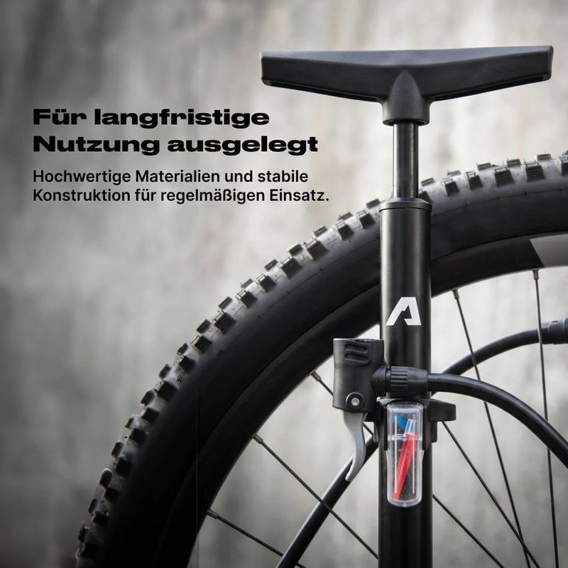 Fahrradpumpen-Set: Standluftpumpe + Mini-Pumpe