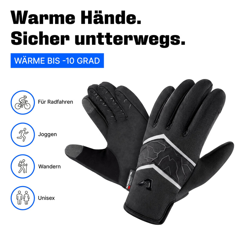 PolarTherm 2.0 in Schwarz: warm bis –10 °C, für Radfahren, Joggen und Wandern