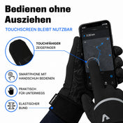 Thermo Handschuhe 3.0 in Schwarz: Smartphone mit Touchscreen-Zeigefinger bedienen