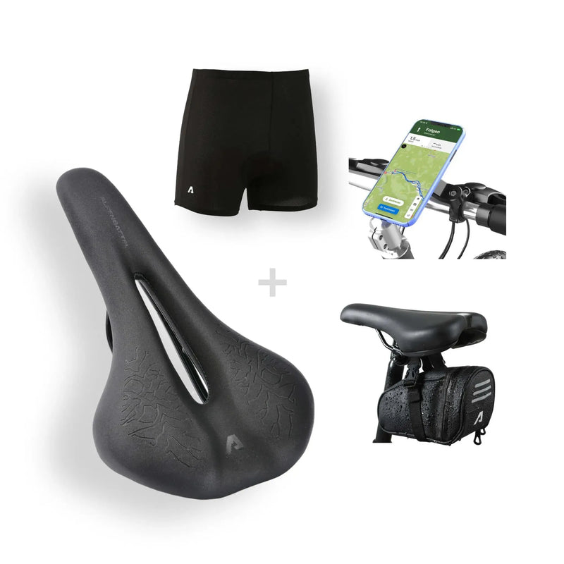 Race+ & Gepolsterte Radunterwäsche & Handyhalterung & Satteltasche