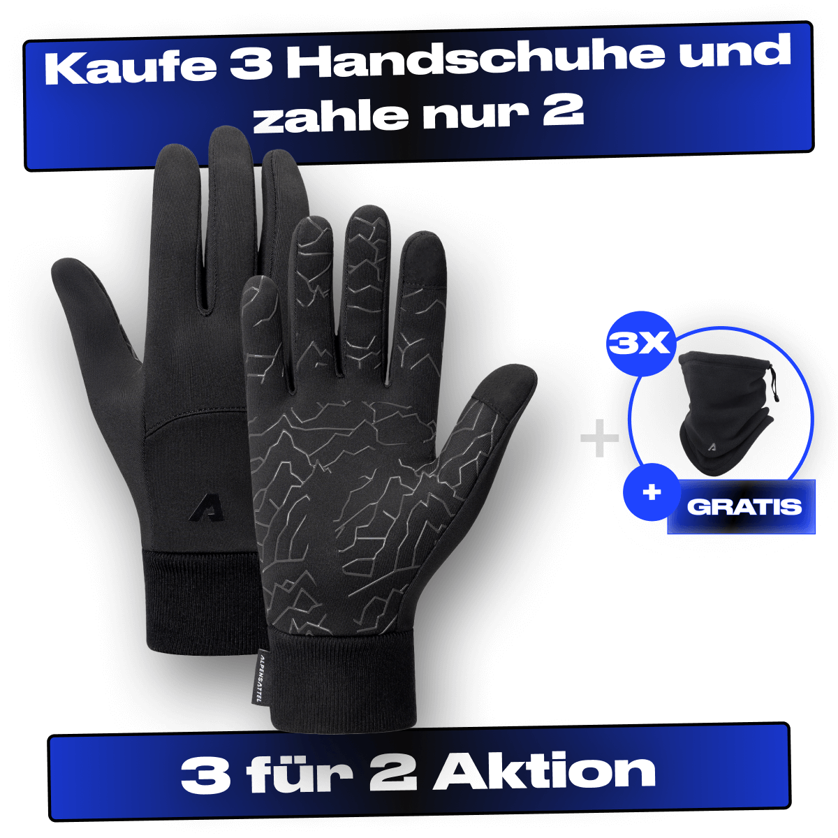 Kerstaanbieding: 3 voor de prijs van 2: thermische handschoenen